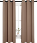 NICETOWN Blackout Window Curtains and Drapes for Kitchen, Window Treatment Thermal Insulated Solid Grommet Blackout Drapery Panels (Set of 2 Panels, 34 by 63 Inch, Cappuccino) by NICETOWN