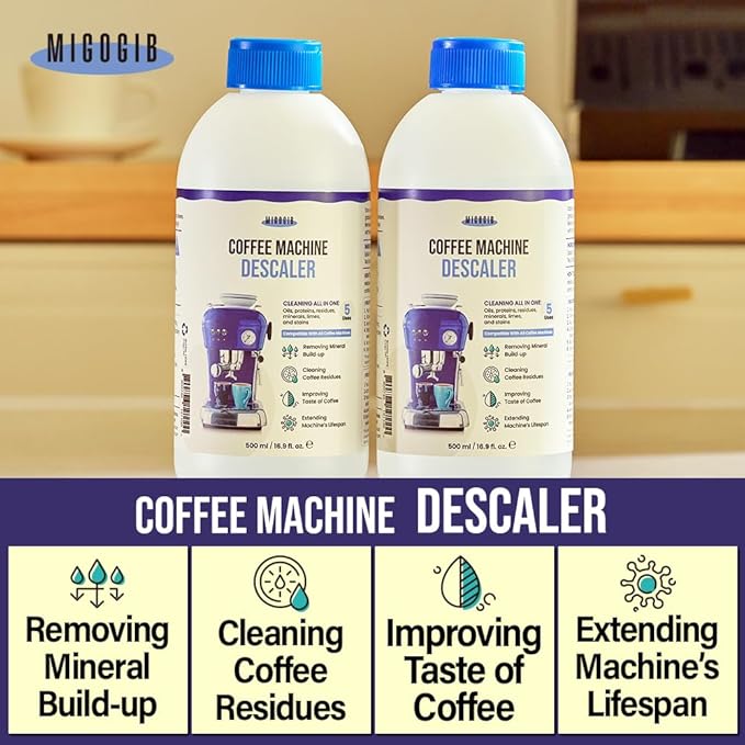 Coffee Machine Descaler Descaling Solution - 17 fl. oz. (5 Uses), Compatible with Espresso, Capsule, Drip, Pour over machines, Coffee machine accessories, Pot, Thermos, and Carafes - Image 3
