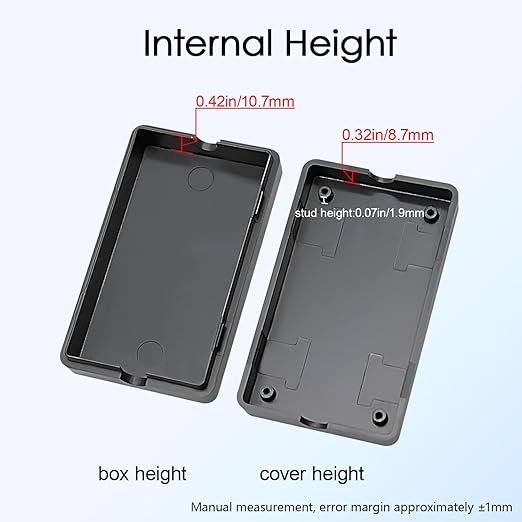 Project Box 8 Pieces Electrical Box Small Junction Box ABS Plastic Enclosure Power Electronic Case Black 2.36" x 1.42" x 0.67"(60 x 36 x 17mm) - Image 5