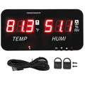 EVTSCAN 12 Inch Large Display Indoor Digital Hygrometer Thermometer, with Alarm Function, 2 Seconds Refresh High Accuracy Temperature Humidity Meter, for Home, Office, Greenhouse by EVTSCAN