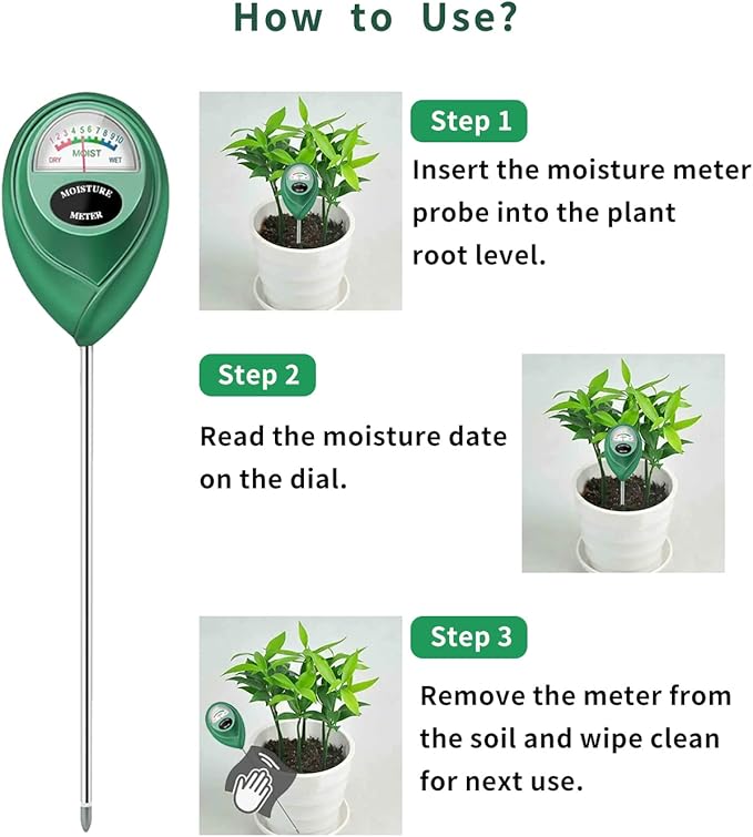Soil Moisture Meter, Soil Moisture Monitor for House Plants, Soil Hygrometer Moisture Sensor for Indoor & Outdoor, Garden, Farm, Lawn Plant Care, No Battery Needed(Green) - Image 5