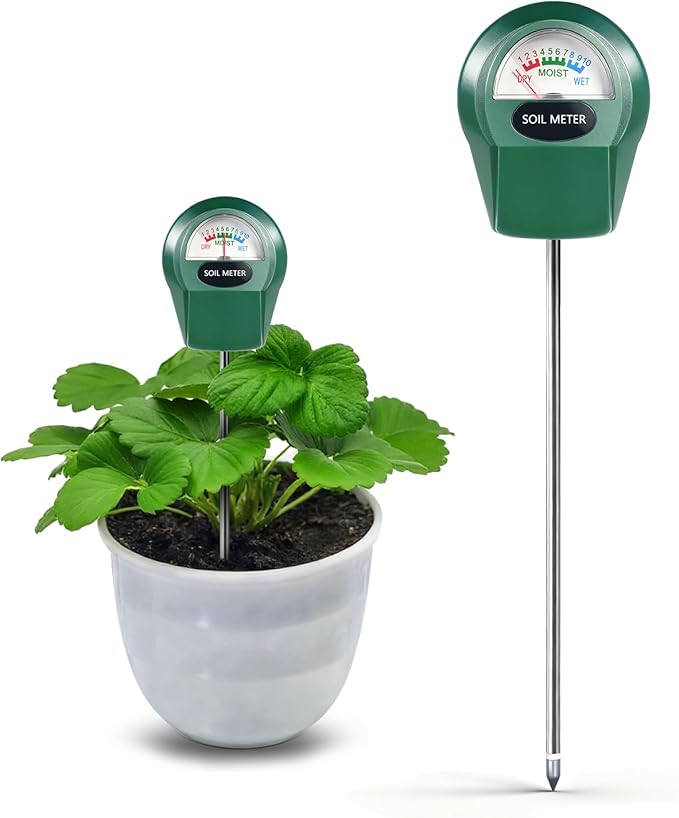 Soil Moisture Meter for Plants, Hygrometer Sensor Water Monitor, Plant Moisture Tester for Indoor Outdoor Garden, Potted Plants, Farm, Lawn, No Battery Needed by Unknown