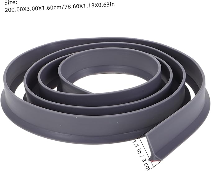 Amosfun Water Retaining Strip for Shower and Bathtub Self-Adhesive Splash Guard for Wet and Dry Separation Strong Adhesion Easy Installation Height Water Containment - Image 2