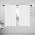 Easy-Going Rod Pocket Blackout Curtains for Bedroom, Room Darkening Window Curtains for Living Room, Thermal Insulated Noise Reduction Solid Window Drapes, 2 Panels(42x54 in, White) by Easy-Going
