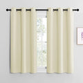 NICETOWN Kitchen Curtains for Decoration, Thermal Insulated Grommet Room Darkening Draperies/Panels for Laundry (Beige, 2 Panels, W42 x L48 inches) by NICETOWN