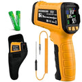 Infrared Thermometer Temperature Gun, 50:1 Dual-Mode Temp Gun -58°F to 1796°F with K-Type Thermocouple for Internal Readings, for Kilns, Industrial, and HVAC Applications by MOONASCEND