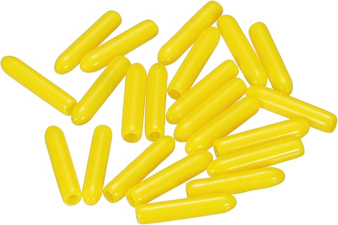 uxcell 20pcs Rubber End Caps 2mm ID Vinyl PVC Round Tube Bolt Cap Cover Screw Thread Protectors Yellow - Image 4