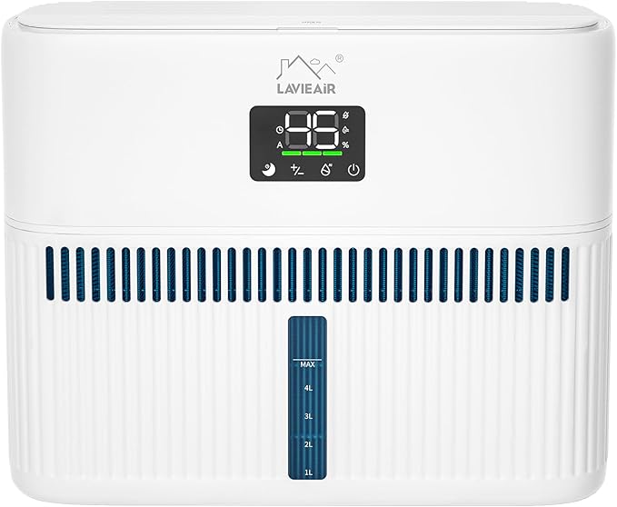 Smart Evaporative Humidifiers for Bedroom, Living Room, Nursery, Large Room up to 300 ft², 5L Tank, Max 48H Runtime, Mist-free Top Fill Humidifier for Baby, Plants, Easy to Clean by Lavieair