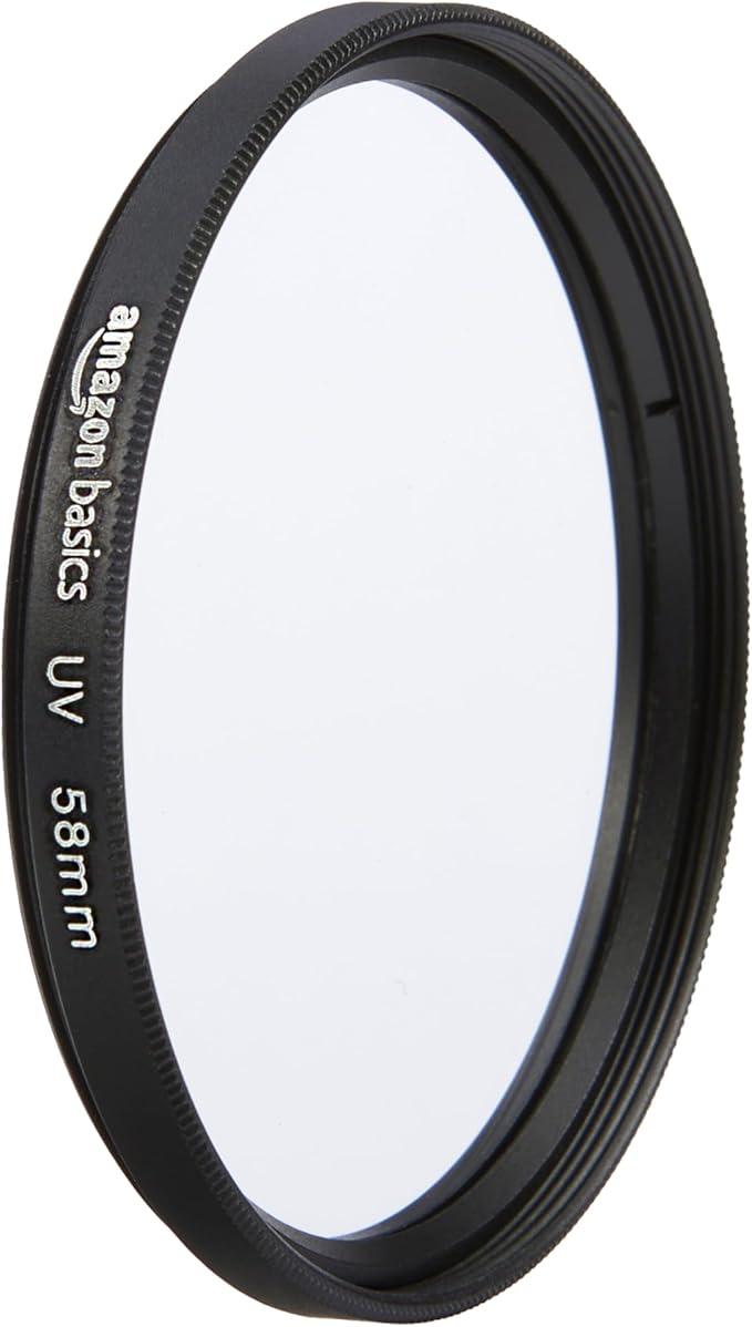 Amazon Basics UV Protection Camera Lens Filter, Scratch Resistant, Photography Filter, Lens Protection, 58mm by AmazonBasics
