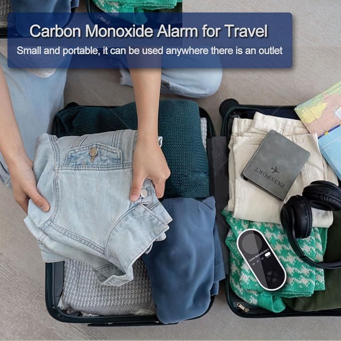 Carbon Monoxide Detectors, Carbon Monoxide Detector Plug in with Temperature Humidity Sensor Built-in, CO Level Monitor Alarm with Clear LCD Display Sound & Light Warning for Home/Hotel/RV - Image 5