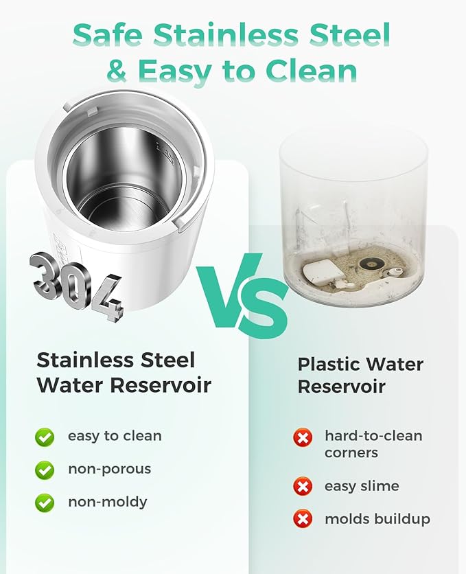 3L Stainless Steel Humidifier for Bedroom, Warm Mist Humidifiers Easy Clean, Steam Humidifier for Living Room, Whisper-Quiet and Filterless, with Sleep Mode and Timer, Auto-off Setting - Image 2