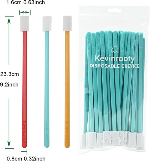 100PCS Disposable Crevice Cleaning Brush Tool kit, Disposable Toilet Brush, Disposable Toilet seat Cleaner Tool (Blue) - Image 2