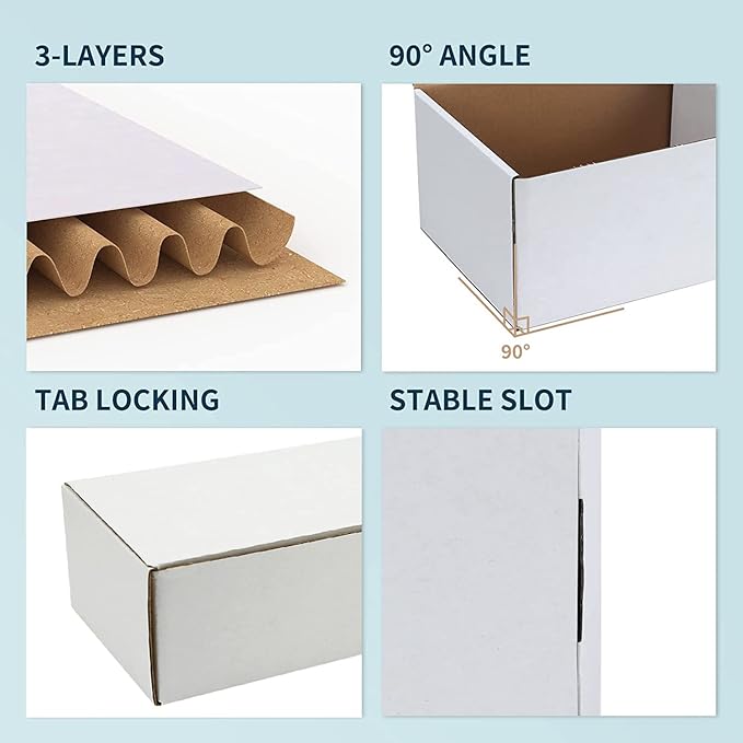 Trading Card Storage Box,4-Pack-3200 Count Corrugated Cardboard Card Box With Mtg/Magic/TCG Storage and Collection,Labels For Card Storage Box - Image 3