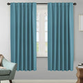H.VERSAILTEX Blackout Curtains Thermal Insulated Window Treatment Panels Room Darkening Blackout Drapes for Living Room Back Tab/Rod Pocket Bedroom Draperies (2 Panels, Storm Blue, 52 x 72 Inch) by HVERSAILTEX