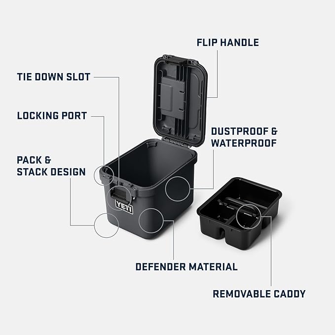 YETI LoadOut 15 GoBox Divided Waterproof Cargo Case, Dry Box, Camera Case, Fishing Tackle Box, Wetlands Brown - Image 2