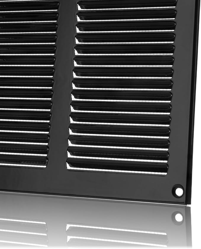 14x14 inch (Duct Opening) Vent Cover - Black Ventilation Covers for Wall and Ceiling - Metal Return Grille - HVAC AC Air Vents Register for Indoor and Outdoor Use with Mesh - Image 5