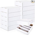 Yexiya 10 Pcs 3200 Count Sports Card Storage Boxes White Trading Card Box Collectible Trading for Soccer Baseball Game by Yexiya