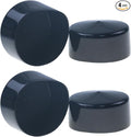 Acocony 3 Inch Rubber Cap Round Rubber End Caps PVC Flexible Protector Plastic Plugs for Round Holes Black Pack of 4 by Acocony