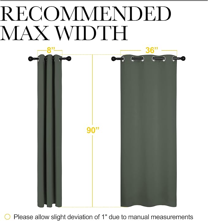 NICETOWN Room Darkening Curtain Panels - Toddler Boy Bedroom Drapes with Grommet Top, Energy Smart Window Treatment Curtains(Dark Mallard, 42 inches W x 90 inches L, 2 Panels) - Image 7