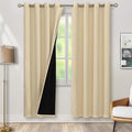 BGment Natural Blackout Curtains 95 Inches Long 2 Panels Set for Living Room, Thermal Insulated 100% Light Blocking Curtains & Drapes, Grommet Soundproof Curtains for Bedroom Window, Each 52 Wide by BGment
