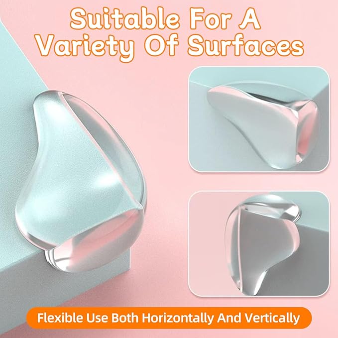16 Pack Clear Corner Protectors for Furniture,Table Corner Protectors,Furniture Corner Guard & Edge Safety Bumpers for Table Edges & Sharp Corners(L Shape) - Image 5