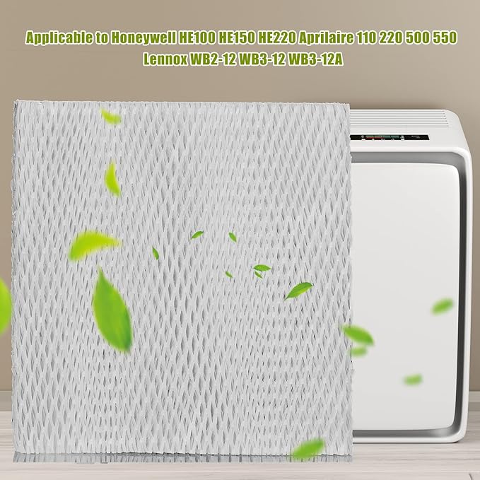 HIFROM 2Pack Replacement Humidifier Wick Filters, Water Panel Filter Compatible with Honeywell HE100 HE150 HE220 Aprilaire 110 220 500 550 Lennox WB2-12 WB3-12 WB3-12A Humidifier - Image 3