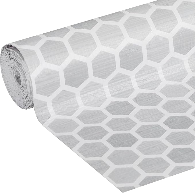 Smooth Top EasyLiner for Cabinets & Drawers - Easy to Install & Cut to Fit - Shelf Paper & Drawer Liner Non Adhesive - Non Slip Shelf Liner - 12in. x 10ft. - 6 Roll Project Pack- Gray Subtle - Image 2