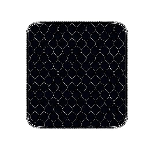 Washable Incontinence Chair Pads Heavy Absorbent Chair Pads for Incontinence Waterproof Seat Protector Pads Chuck Pads Washable for Adults Elderly Kids Pets 21"X22"(1Pack) Black by HUNAIGEE