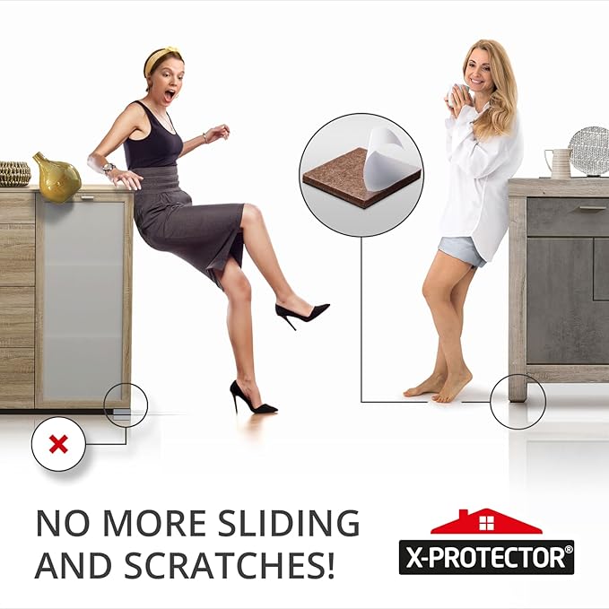 X-PROTECTOR Non Slip Furniture Pads – 12 Premium Furniture Grippers 3"! Best SelfAdhesive Rubber Feet Furniture Feet – Ideal Non Skid Furniture Pad Floor Protectors – Keep Furniture in Place! - Image 6
