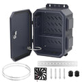 Joinfworld Outdoor Electrical Box, Metal Outdoor Enclosure Box Waterproof IP65 Junction Vented Enclosure Weatherproof with Cold-Rolled Steel Plate Fan Din Rail Cable Gland 15.7"x11.8"x7.9" by Joinfworld