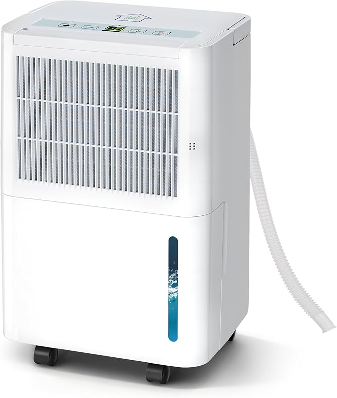 2,500 Sq.Ft Dehumidifier with Drain Hose, 30 Pints Dehumidifiers for Basement Bedroom Bathroom Large Room Home – Smart Humidity Control, 3 Modes, Dry Clothes, 24H-Timer, Auto Defrost by Alphavoltage