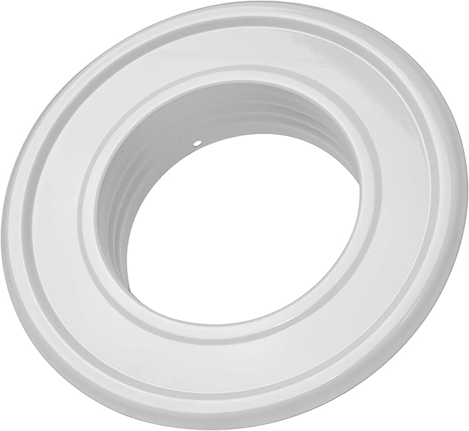 Vent Systems 4" Inch White Duct Connector Flange Plate – Galvanized Steel Straight HVAC Fitting for Cooling, Heating, Airflow, Ventilation System - Wall, Ceiling, Pipe Mount - Indoor Outdoor Use - Image 8