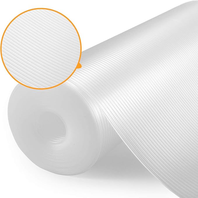 Glotoch Shelf and Drawer Liner for Kitchen Cabinet,12in x 30FT Non-Adhesive Cabinet Liners for Shelves Non Slip Waterproof Contact Paper for Cabinets Pantry Fridge EVA Wire Shelf Liner,Clear - Image 8