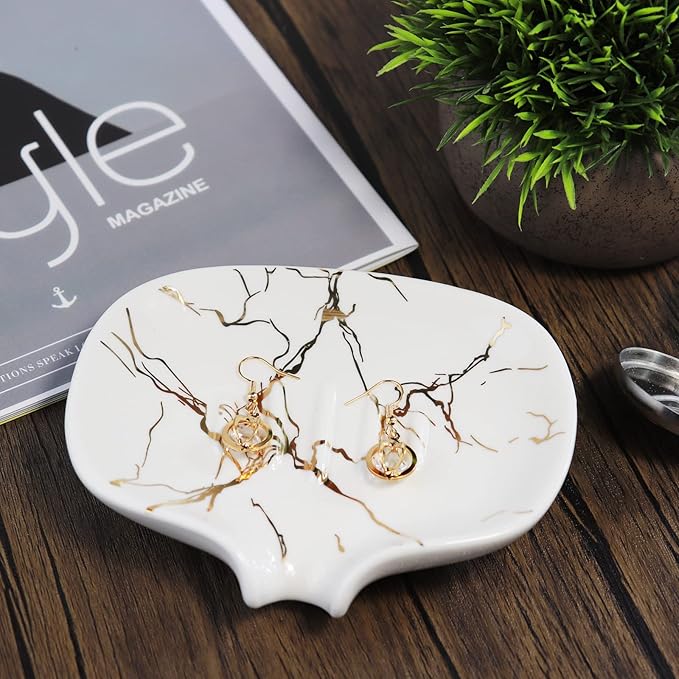 Ceramic Marble Texture Soap Dish,Self Draining Slot,Ceramic Self Draining Soap Dish Portable,Bathroom Accessories for Shower,Bathroom,Kitchen, Sink,Countertop,for Travelling,Camping,Gym - Image 6