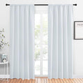 NICETOWN Blackout Curtain Panels for Living Room, Greyish White, 2 Panels, W52 inches x L84 inches, Energy Efficient & Noise Reducing Thermal Insulated Rod Pocket Blackout Drapes/Draperies for Window by NICETOWN