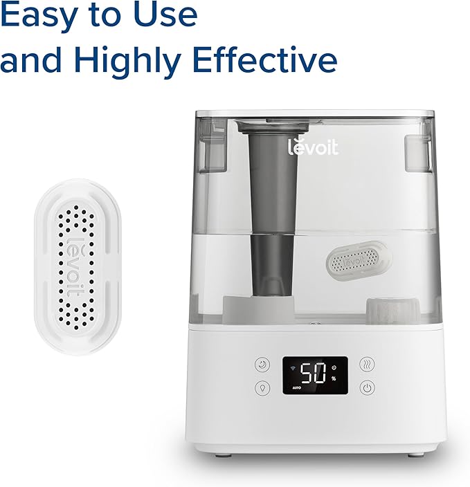 LEVOIT 3-Pack Humidifier Demineralization Cartridge, Compatible with All LEVOIT Top Fill Humidifiers, Calcium and Magnesium Ion Softening, Ultrasonic Welding Design, APP Reminder, White - Image 6