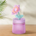 Cute Flower Mini Humidifier, 260ml Gardenia Desktop Humidifiers for Bedroom, Portable Small Cool Mist Humidification for Home, Baby Nursery, Office & Indoor Plants, USB Powered (Purple) by Cerrota