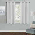 MYSKY HOME Greyish White Curtains for Bedroom, 54 Inch Long Blackout Curtains for Kitchen Windows Thermal Insulated Curtain, Grommet Room Darkening Curtain, 1 Piece, 42 x 54 Inch, Greyish White by MYSKYHOME