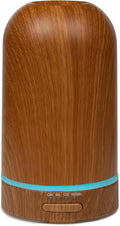 Ultrasonic Essential Oil Diffuser 100ML - Cool Mist Humidifier, 7-Color LED Lights, 3 Timer & Auto Shut-Off, Ideal Gift for Home Bedroom Office (Wood Brown) by VICTORIAAROMA