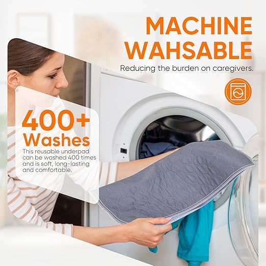 Waterproof Chair Pads for Incontinence Absorbent Seat Protector Pads for Adults Chucks Pads Washable Chair Protector Pads for Chairs Bed Adults, Elderly, Kids & Pets Gray 21"X22"4 Pack - Image 5