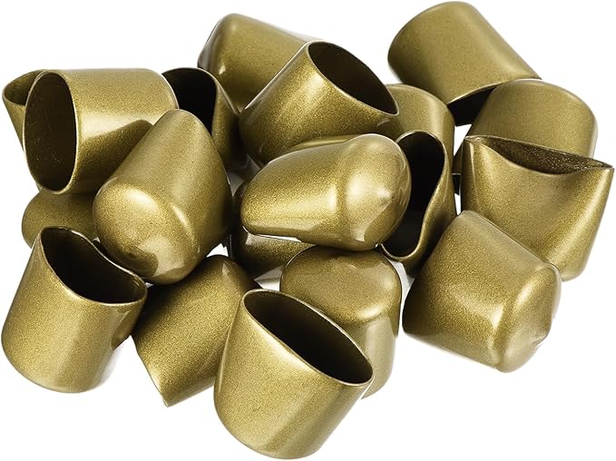 uxcell 20pcs Rubber End Caps 1 1/8"(28mm) ID Vinyl Round Tube Bolt Cap Cover Thread Protectors Gold - Image 4