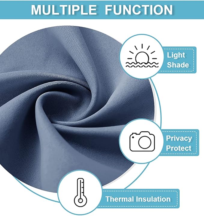 RYB HOME Privacy Curtain for Sliding Glass Door, Light Block Noise Reduce Insulated Curtain Screen Ceiling to Floor for Locker Room Basement Bedroom Closet, 100 inch Wide x 90 inch Long, Stone - Image 6
