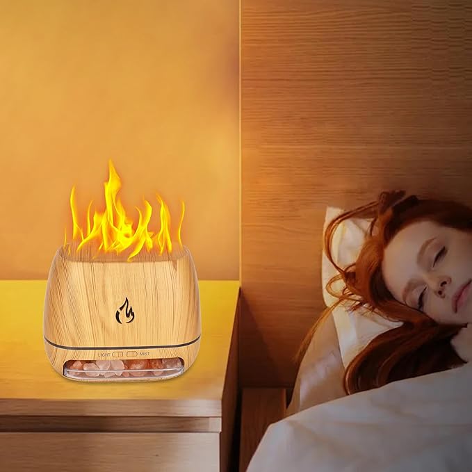 Ultrasonic Diffusers for Aromatherapy,Salt Rock Fragrance Oil Humidifier | Cool Mist Humidifier with 7-Color Light for Meditation Yoga Studio Study Bathroom Spa Users Apartment Enthusiasts Women - Image 2
