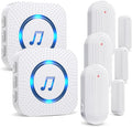 SanJie Door Sensor Chime for Door Opens, Business/Home/Office/Store, 500 FT Range, 26 Chimes, 5 Adjustable Volume, 3 Sensors + 2 Receivers by SANJIEGuardSecurity