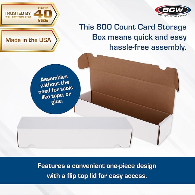BCW 800ct Trading Card Storage Boxes - 3 Pack | Organizer for Sports Cards, MTG, Pokemon, and Card Games - Image 2