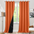 BGment Thermal Insulated 100% Blackout Curtains 90 Inch Length 2 Panels, Total Light Blocking Curtains for Bedroom, Grommet Window Drapes with Thick Black Liner, 52 Inch Wide Each Panel, Burnt Orange by BGment
