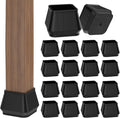 24PCS Square Chair Leg Floor Protectors for Hardwood Floors, Thicken Rubber Chair Leg Cap Covers, Non Slip Furniture Leg Pads to Protect Wood Tile Floors from Scratches and Reduce Noise by Violibar