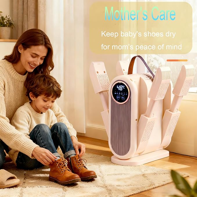 Portable Boot Dryer Folds for easy storage Constant-temperature dehumidification Features aromatherapy deodorization 360-minute timer 4 boot heaters Suitable for work boots ski boots sneakers socks - Image 5