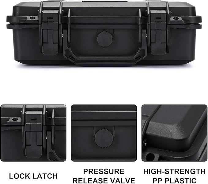 Mayouko Portable Tool Box with Shock- Proof Sponge, Water Proof Grade IP67, Waterproof Hard Case with Foam Insert, Shockproof Carrying Case, Explosion Proof Box, 11.6"L×8.3"W×3.9"H - Image 4