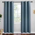NICETOWN Smoky Blue Blackout Curtains 78 inches Length for Bedroom, 2 Panels, 42" Wide, Thermal Insulated Decoration Drapes for Office Window by NICETOWN